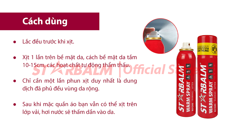 chai xịt nóng starbalm